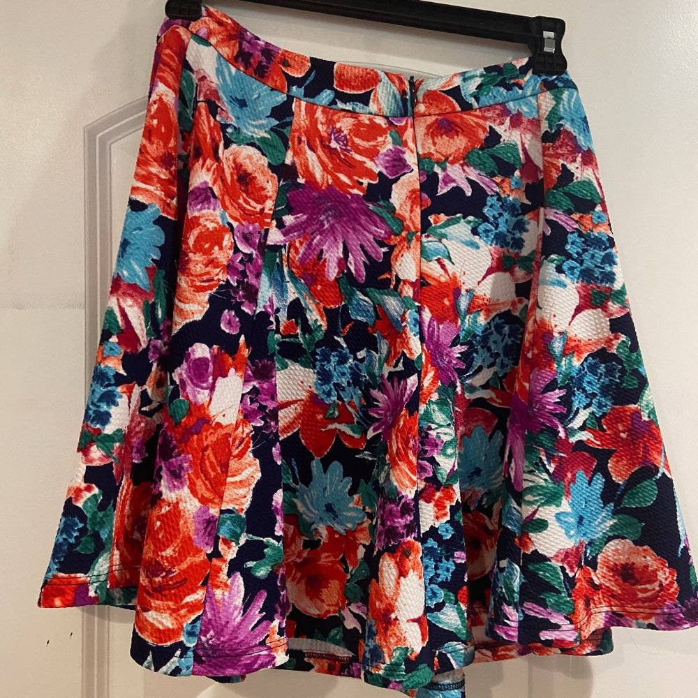 Lush High Waisted Floral Skirt